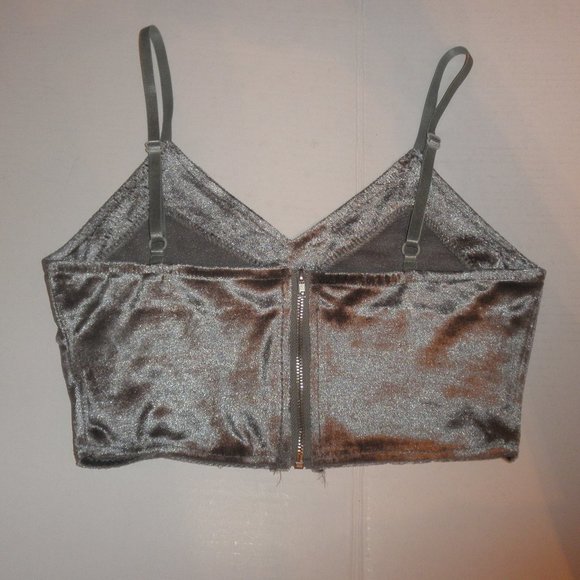 2 Velvet Small Strap Crop Tops Size S - Picture 5 of 5
